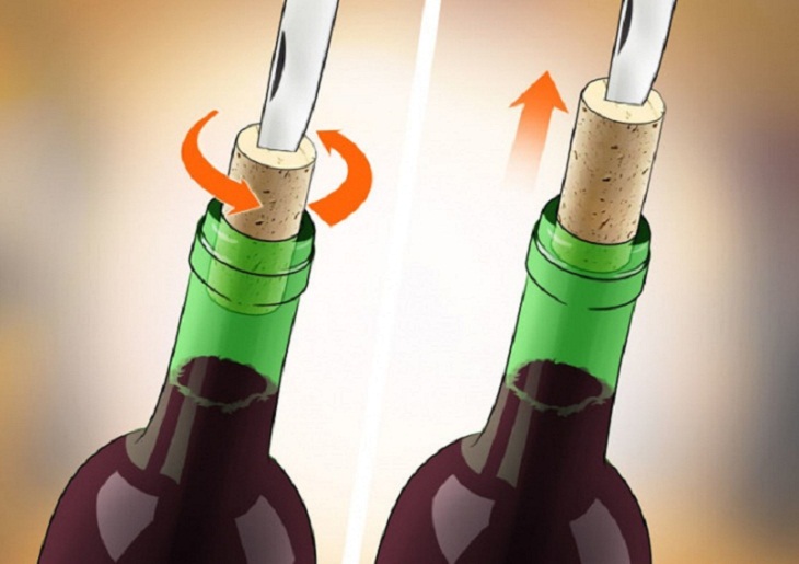 cách khui rượu vang
